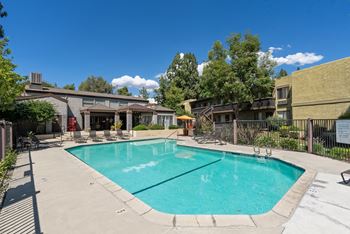 Shimmering swimming pool